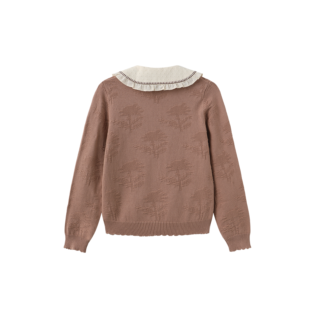 Alko Pointelle Collared Sweater