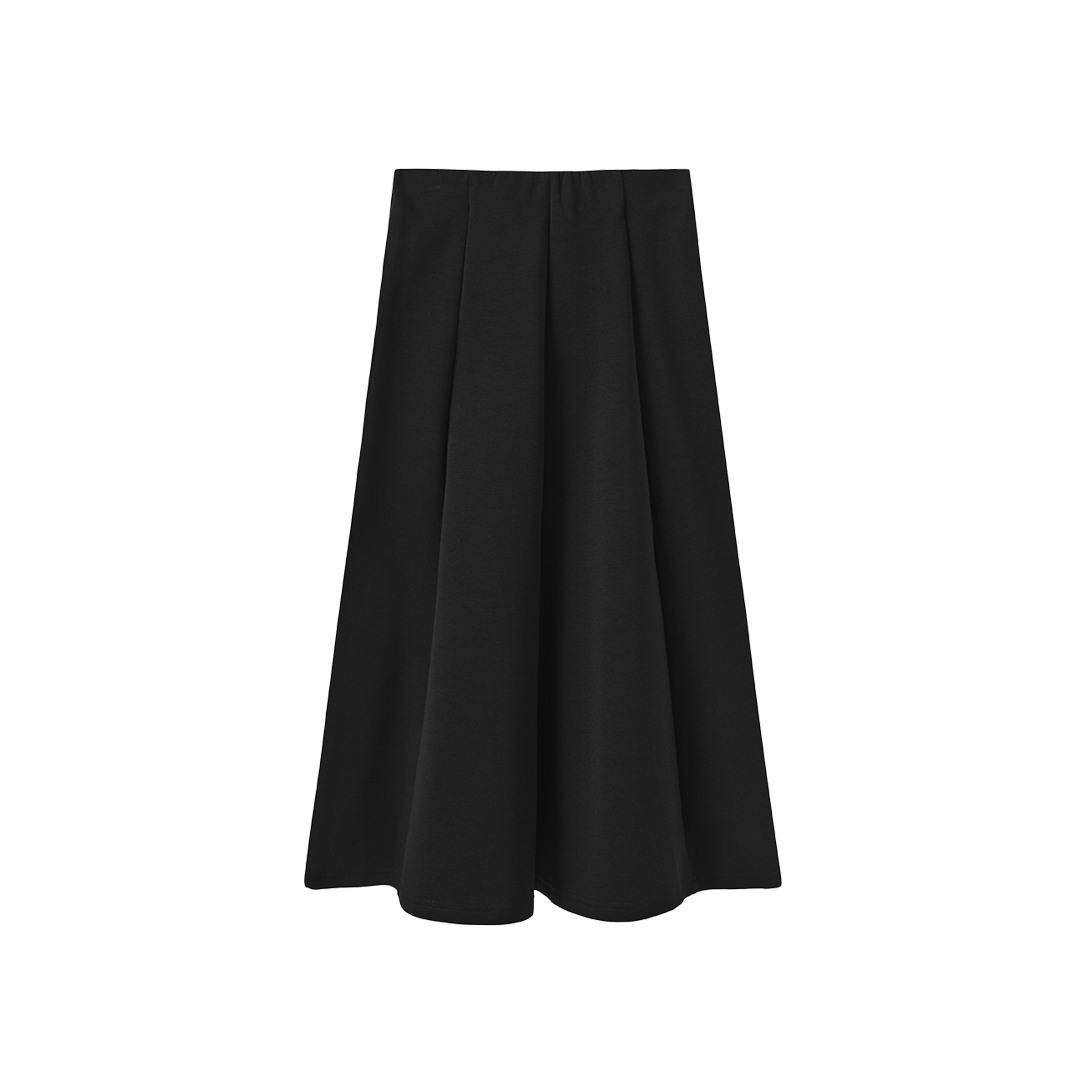 Sweatshirt Paneled Midi Skirt