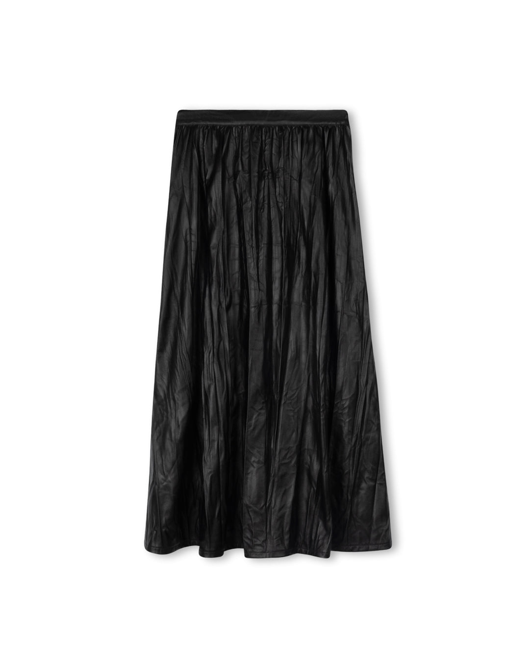 Alana Leather Pleated Skirt W-22207