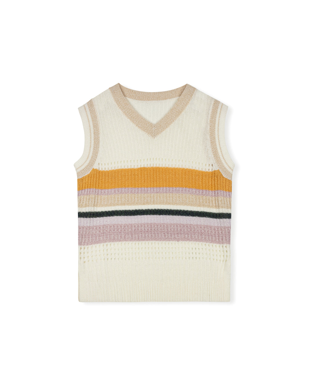 Knit Colorful Stripe Vest