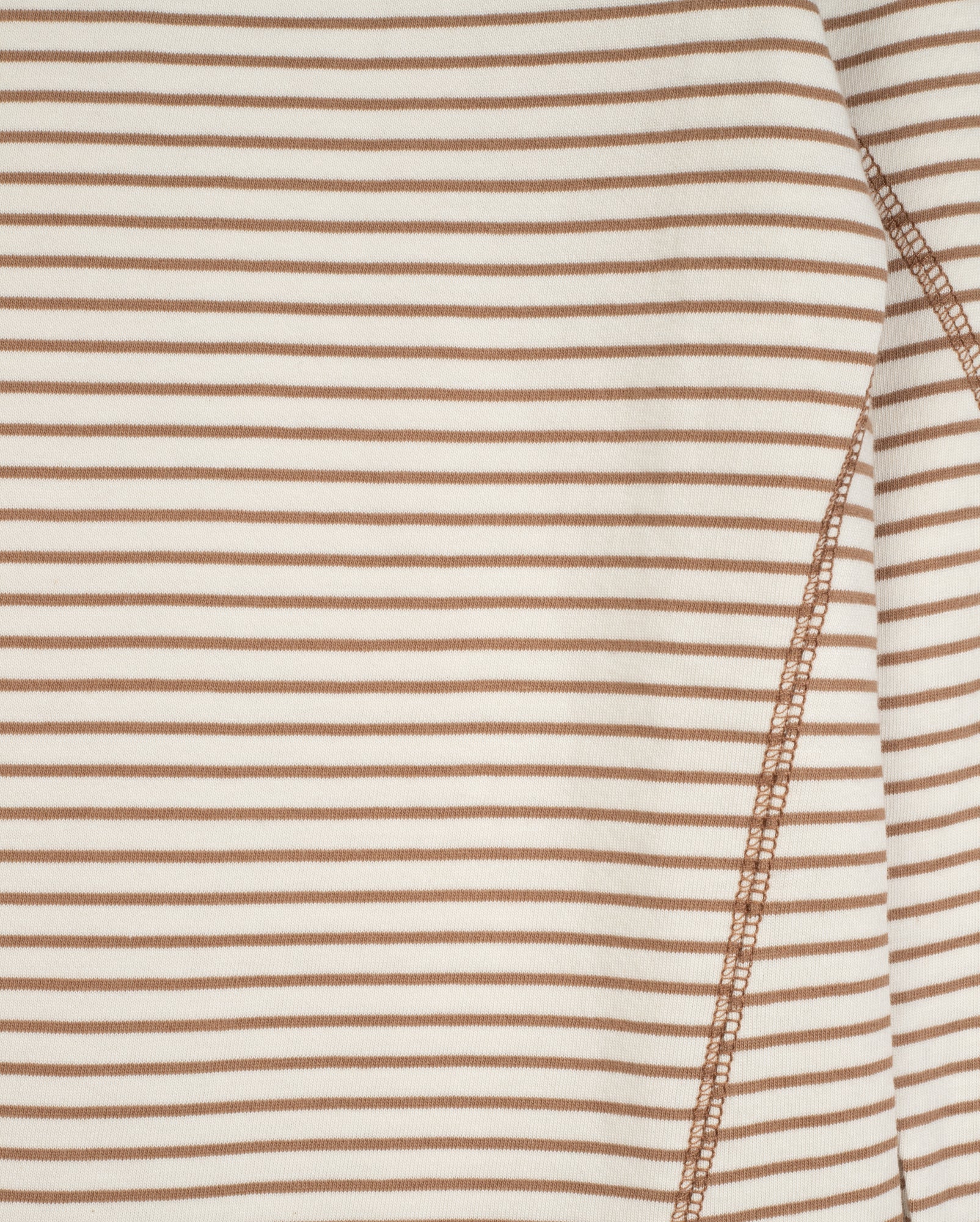 Striped Seamed Detailed Tee