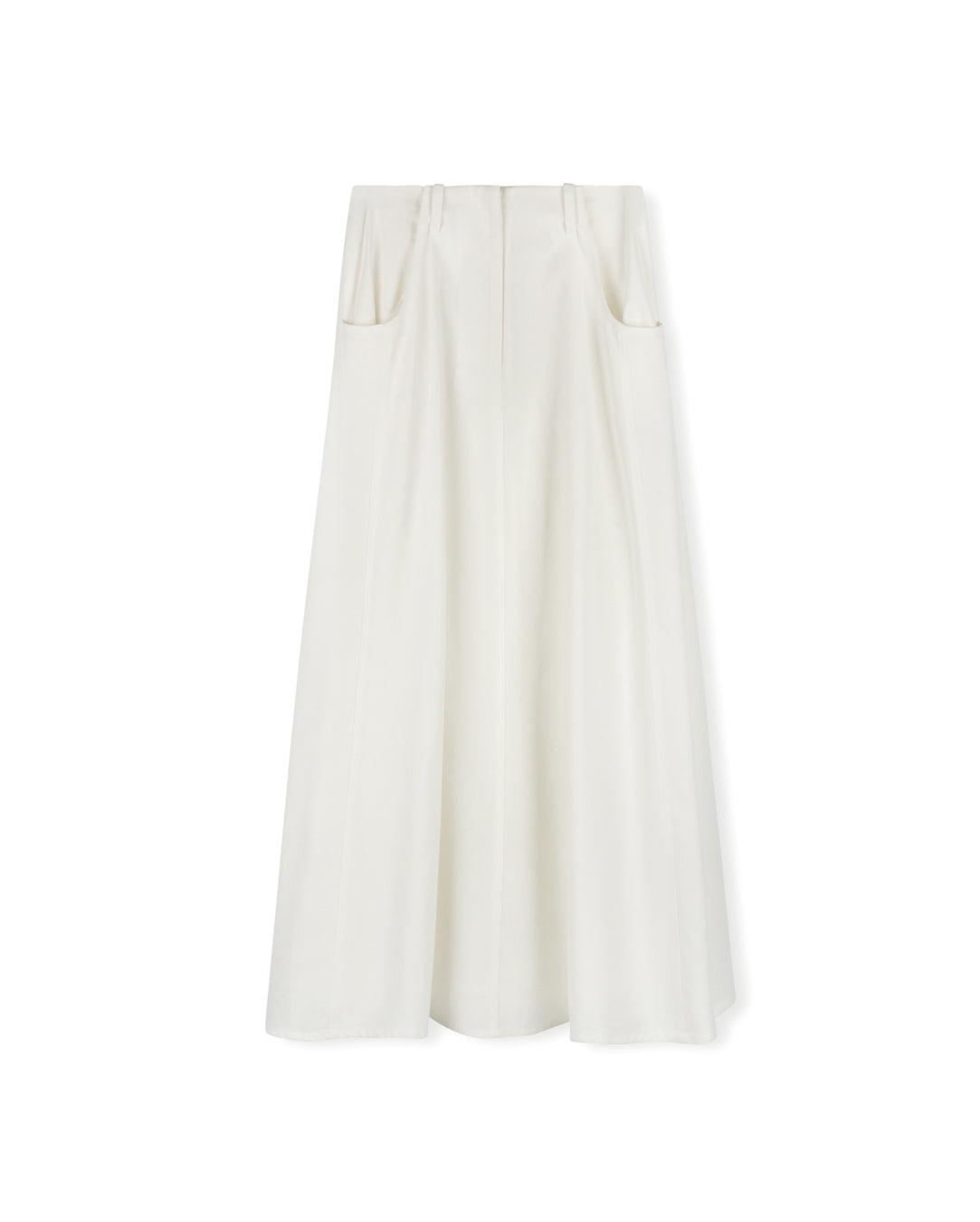 Linen Belted Maxi Skirt - Junees