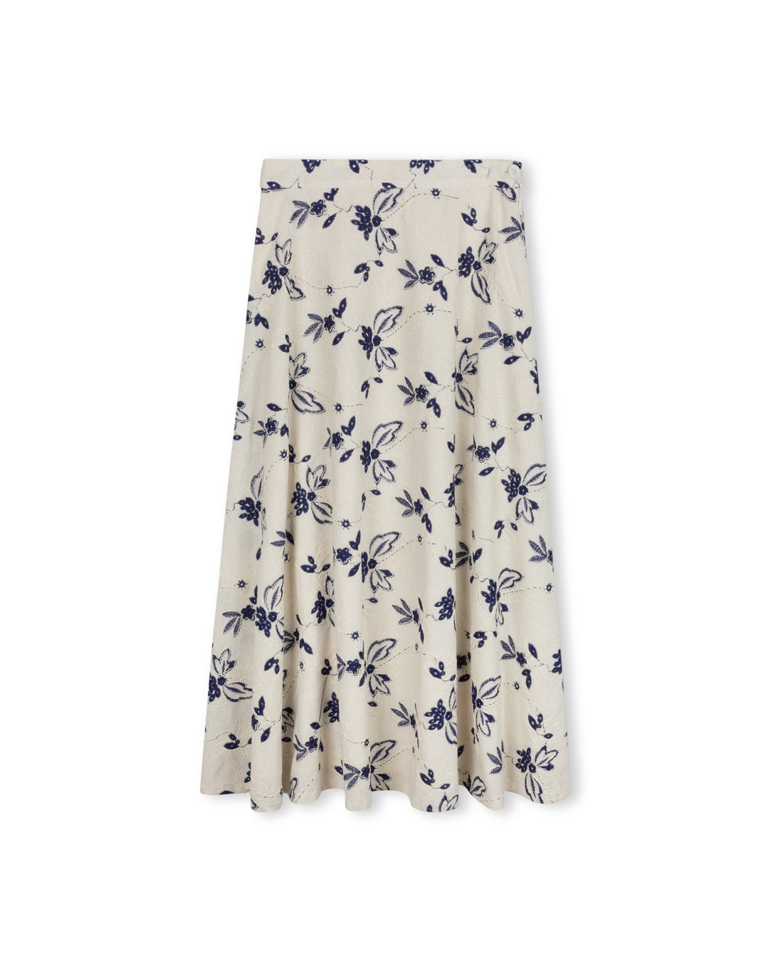 Elle Embroidered A-Line Skirt - Junees
