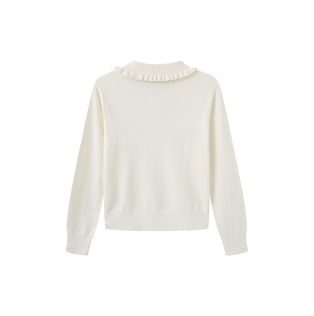 Ruflle Detailed Knit Sweater