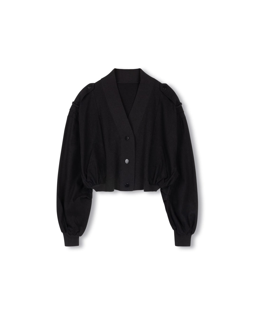 Denim And Knit Crop Cardigan