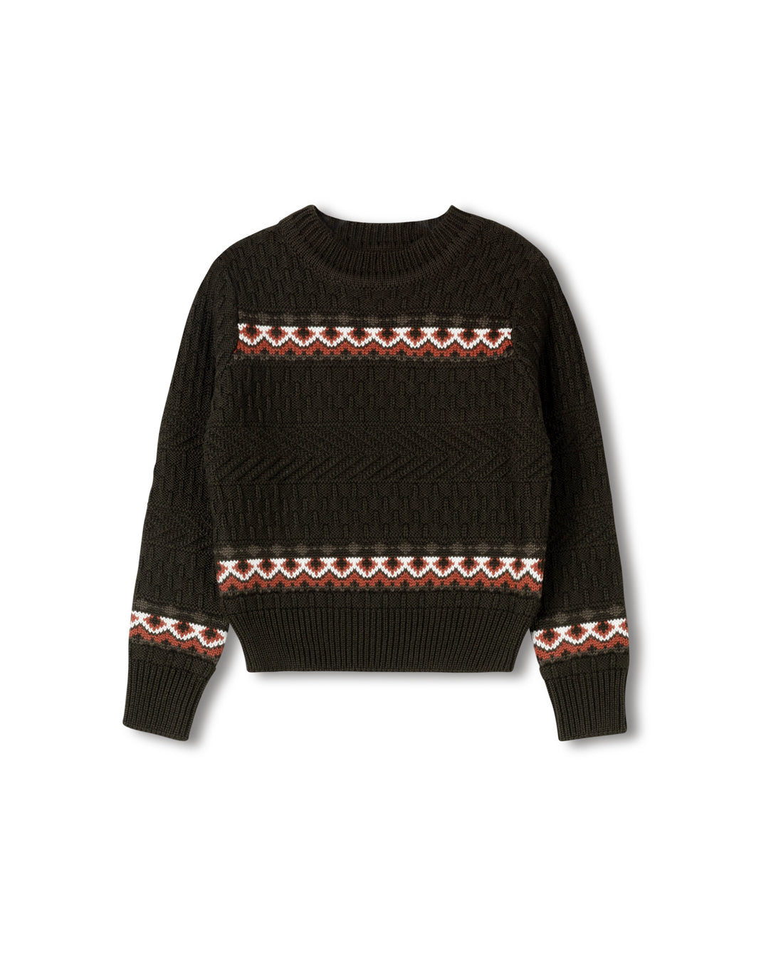 Small Fair Isle Knit Pattern Sweater