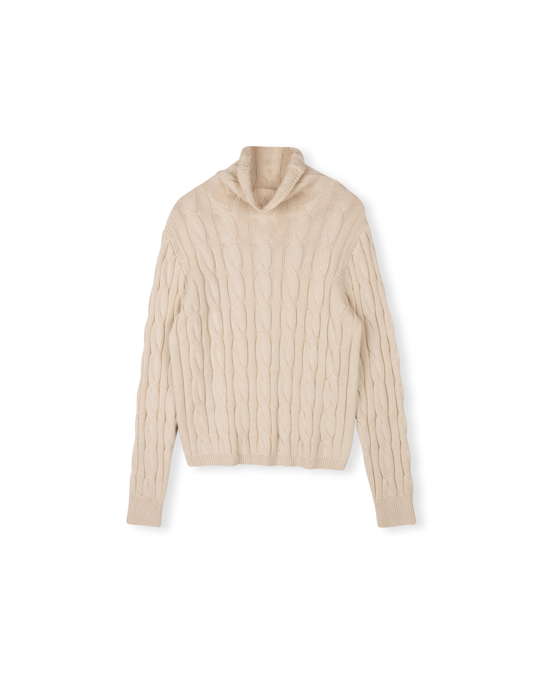 Wide Cable Knit Sweater W-20052