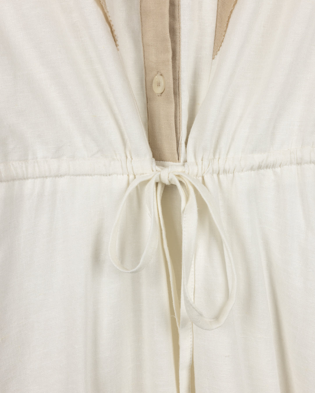 Ruffle Linen Button Down Dress