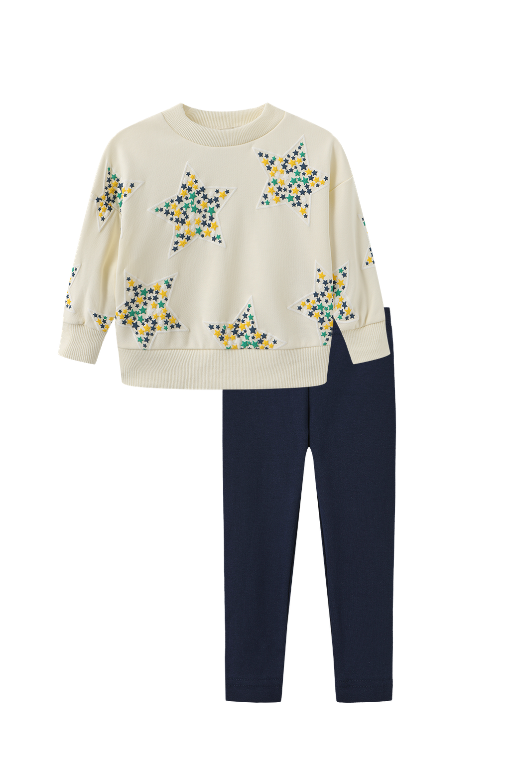 Love Star Print Sweatshirt And Leggings