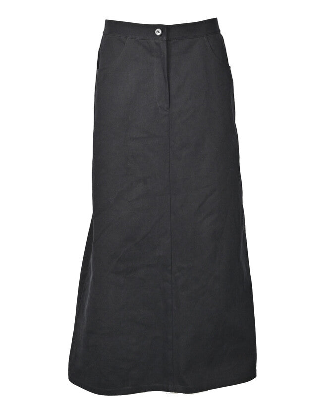 Button Front Canvas Skirt