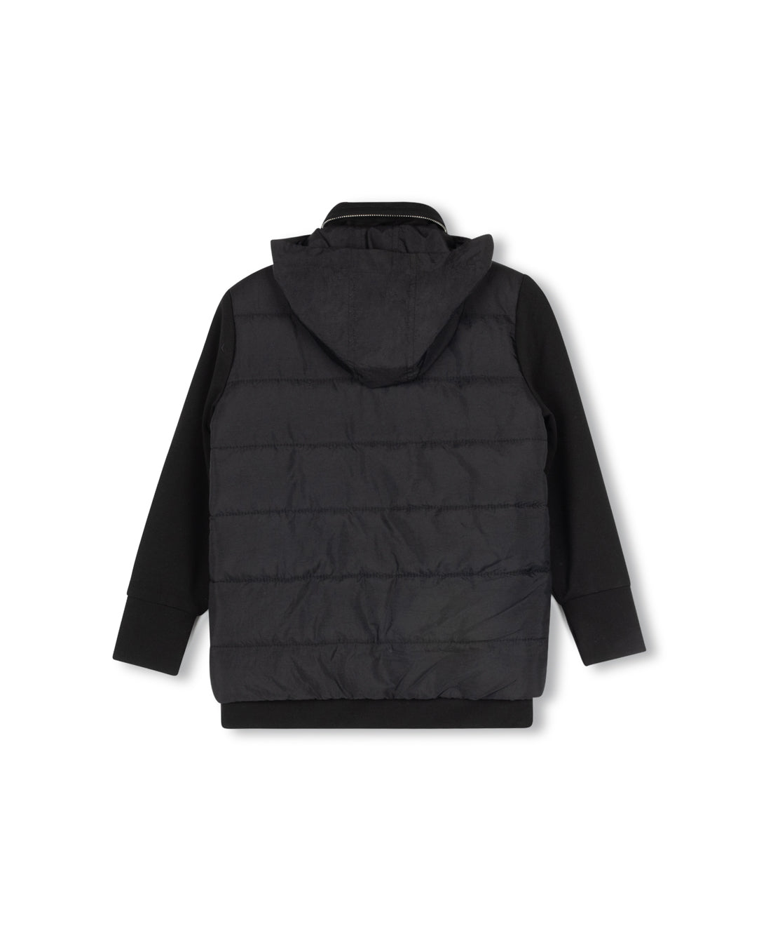 Puffed Front And Knit Sleeves Jacket