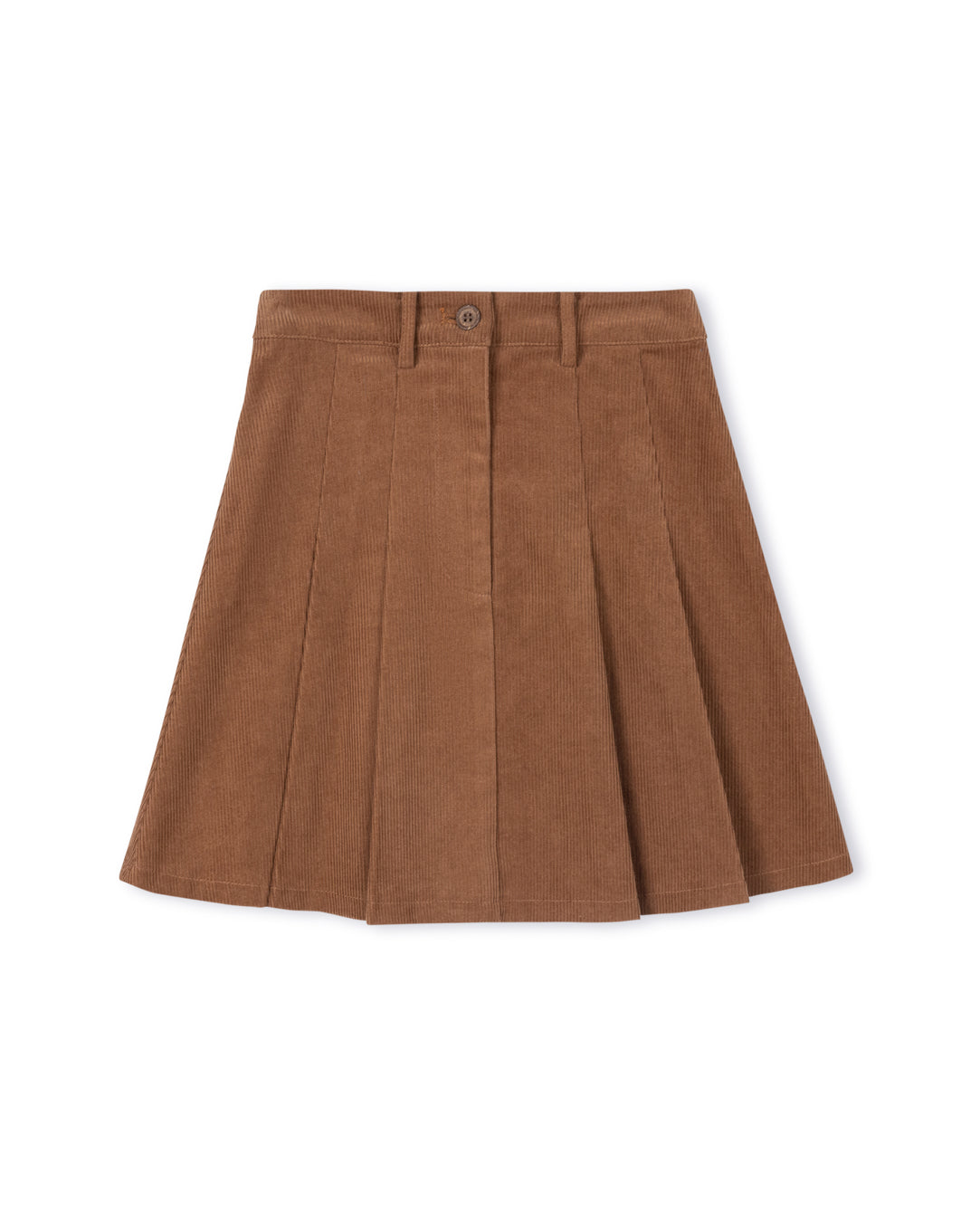 Corduroy Front Pleat Skirt