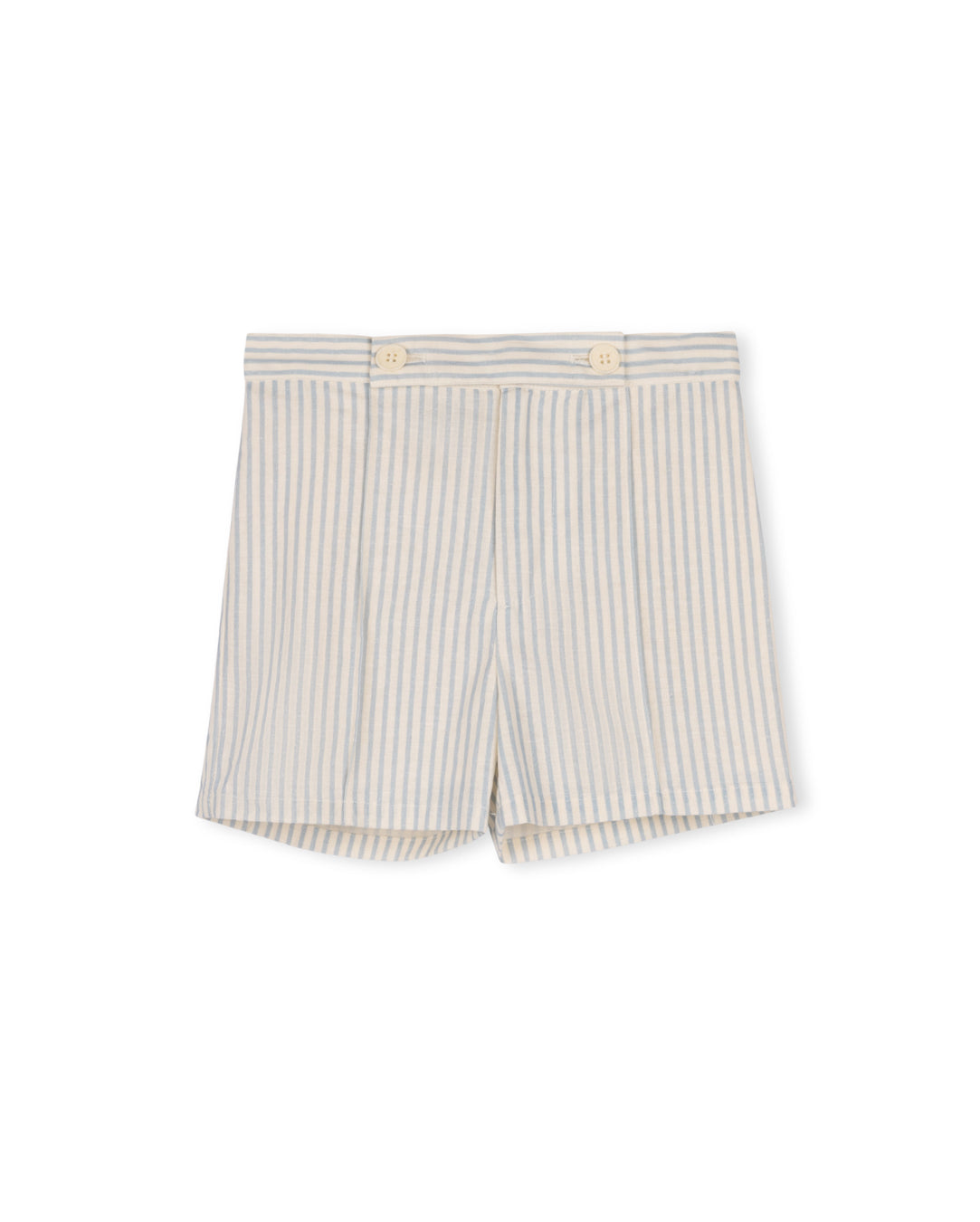 Button Placket Striped Shorts