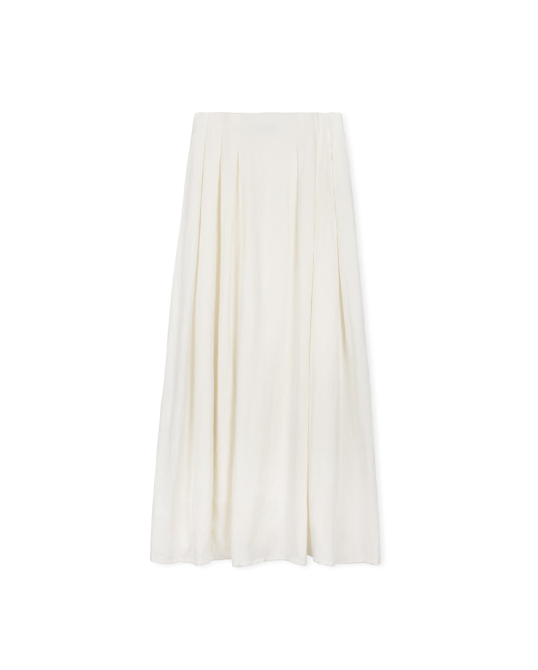 Poplin Skirt With Front Pleats