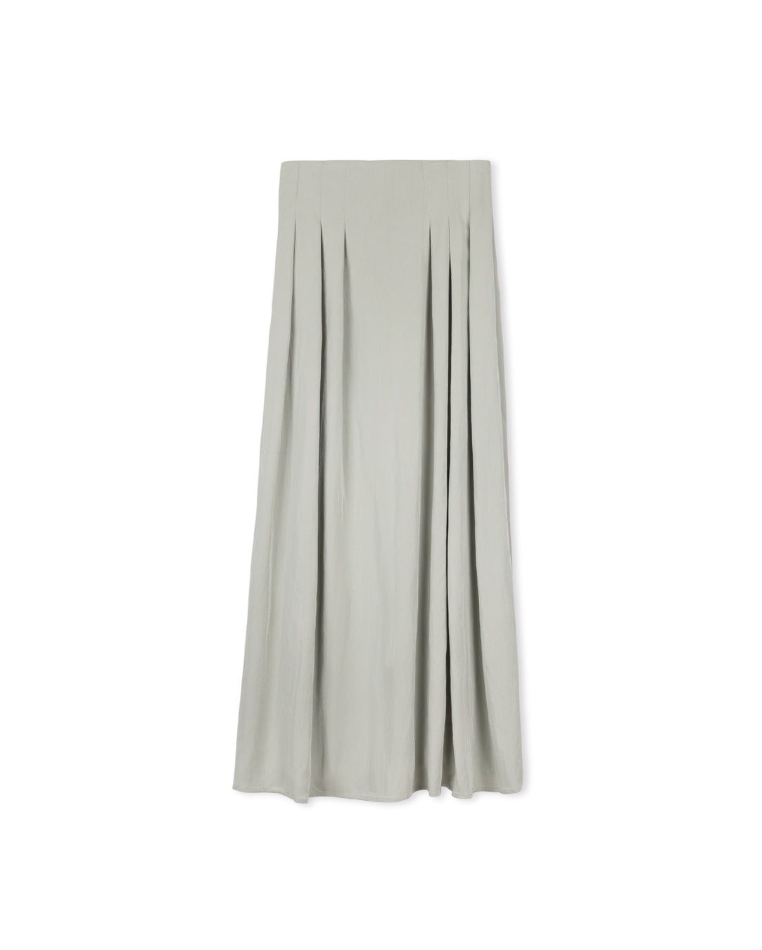 Poplin Skirt With Front Pleats