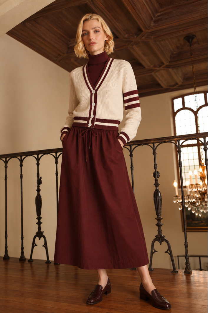Drawstring Perkert Pull- On Skirt