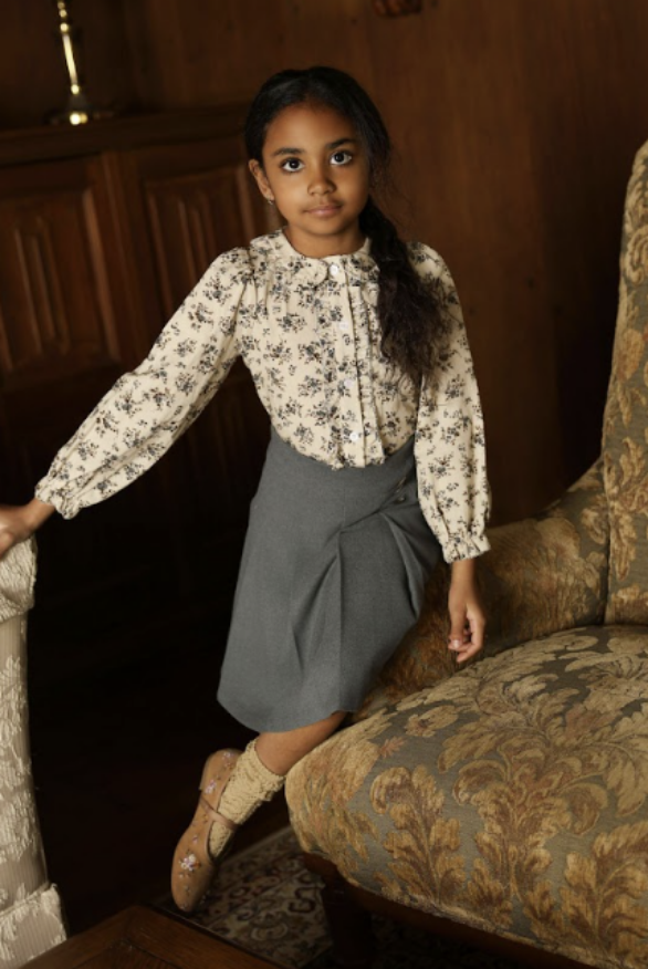 Poppy Embroidered Flower Blouse
