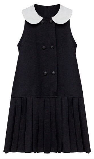 Wool Collared Drop Pleated Jumper