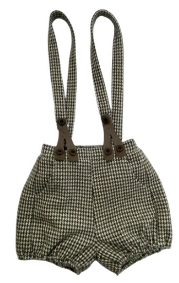 Bowl -Houndstooth Suspender Bloomers