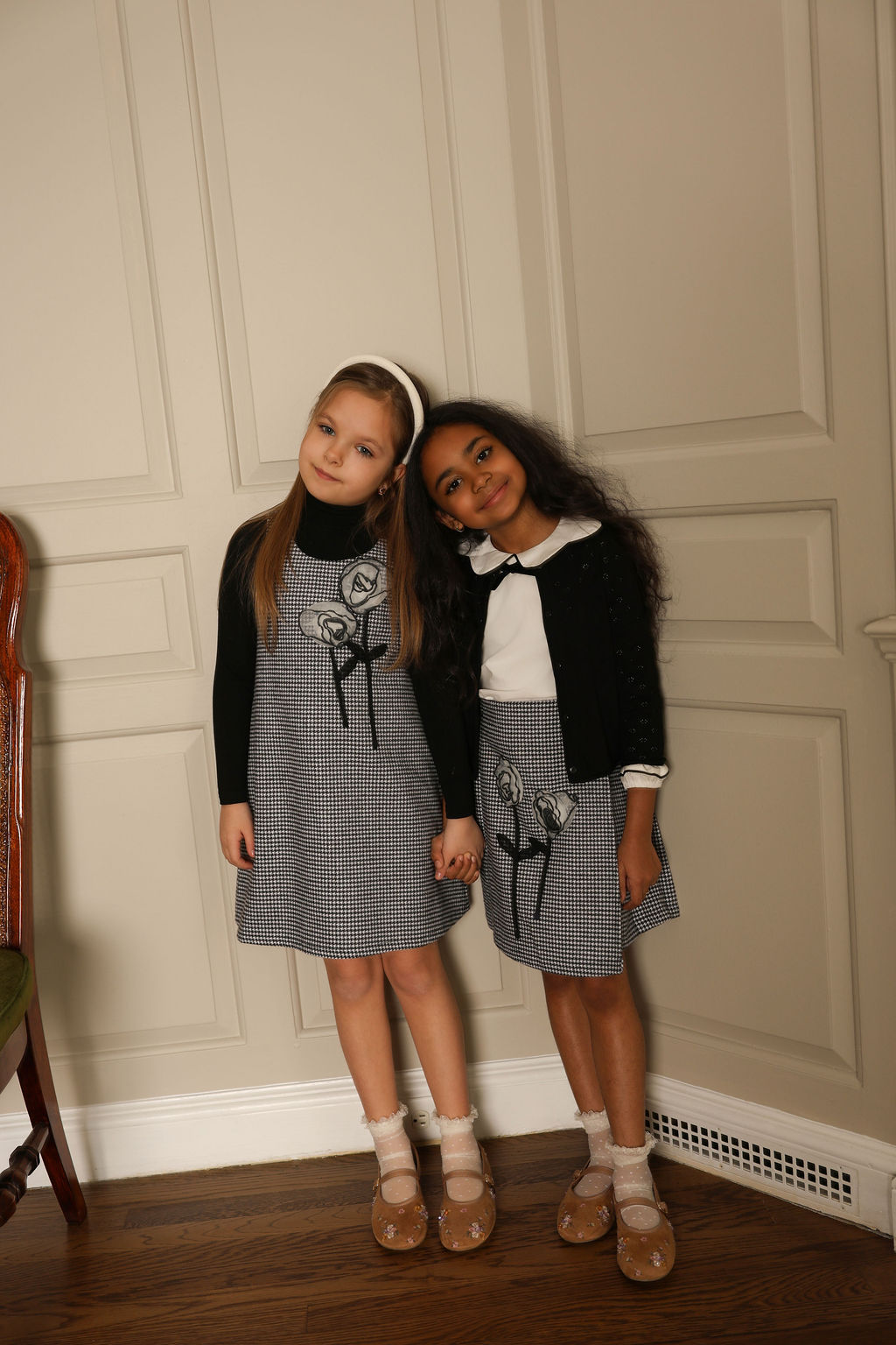 Kole Houndstooth Flower Jumper