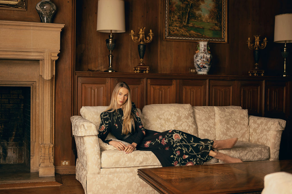 Printed Detailed Maxi Dress