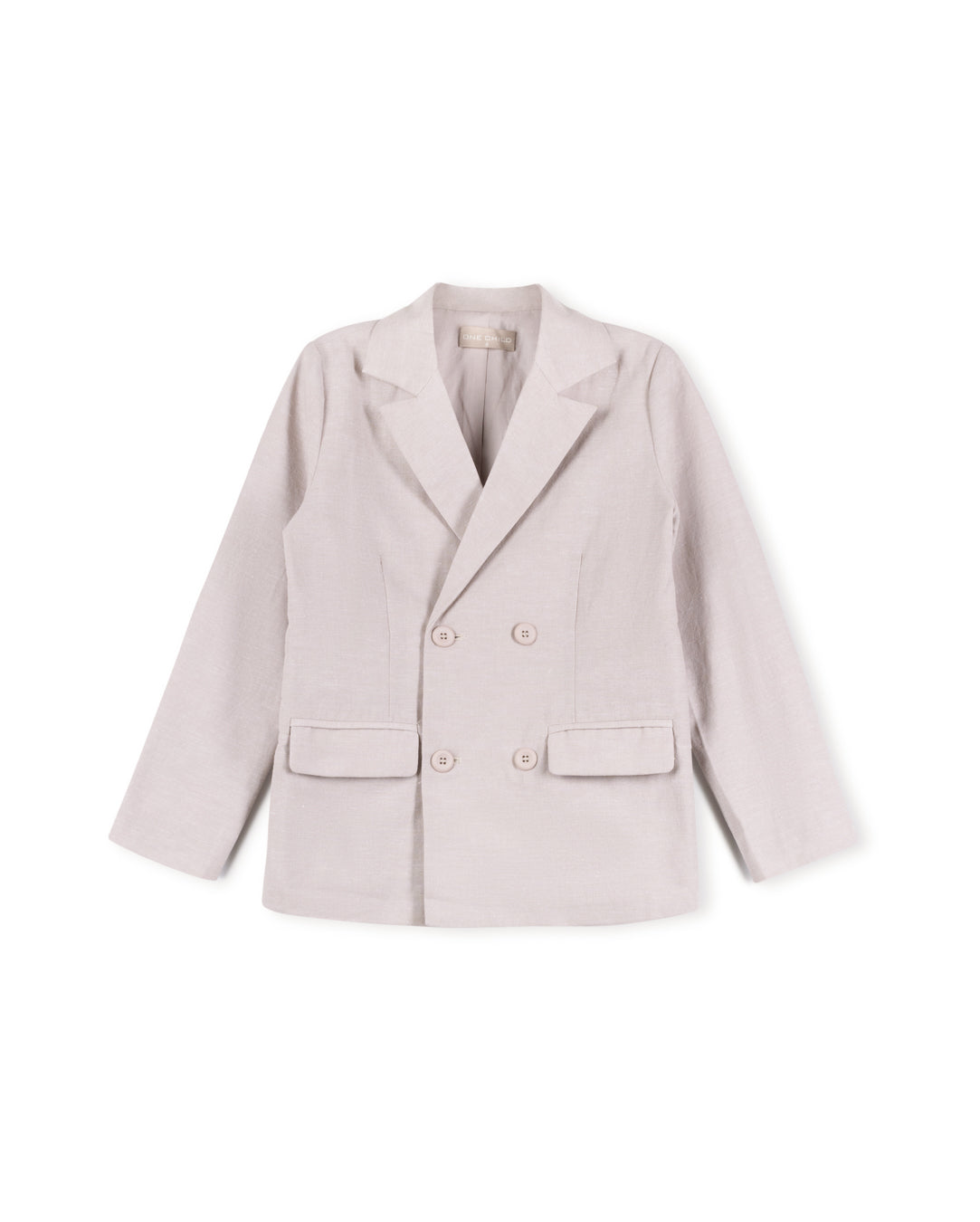 Marled Linen Double Breasted Blazer