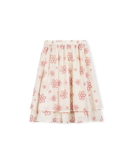 Hurley - Embroidered Flower Print Skirt