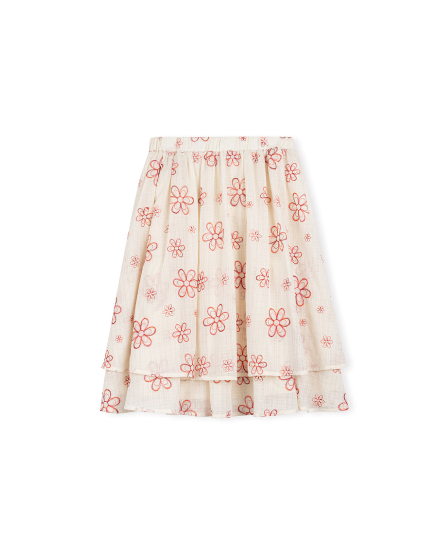 Hurley - Embroidered Flower Print Skirt