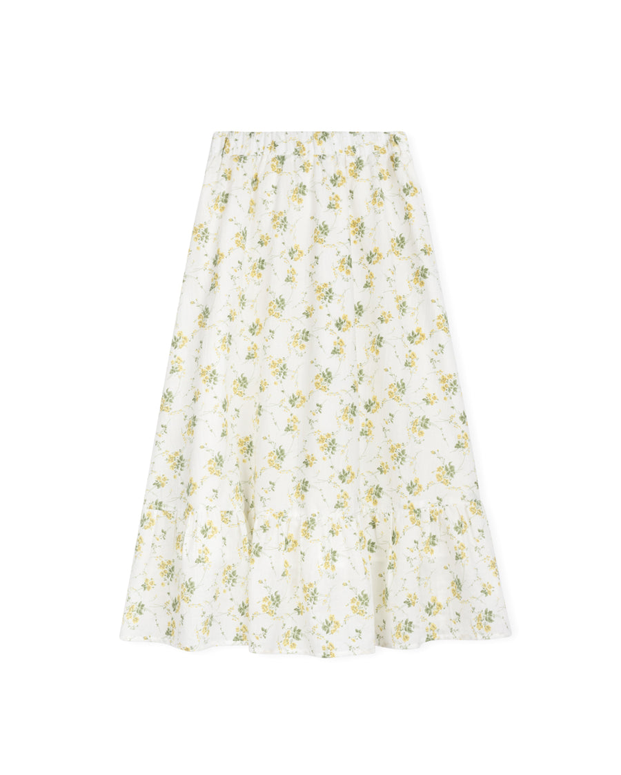 Gable - Vintage Floral Bottom Tier Skirt