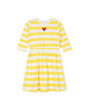 Pique Striped Heart Tee Dress