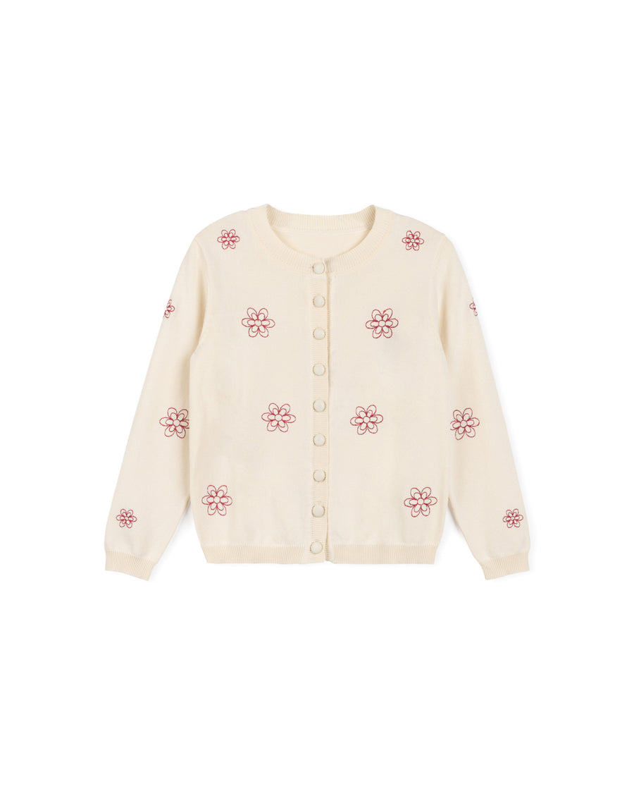 Hurley - Embroidered Flower Print Cardigan