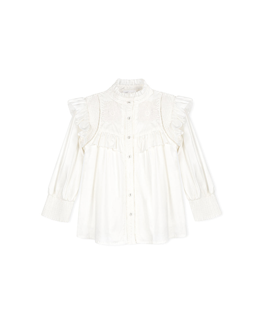Poplin Piping Detailed Blouse