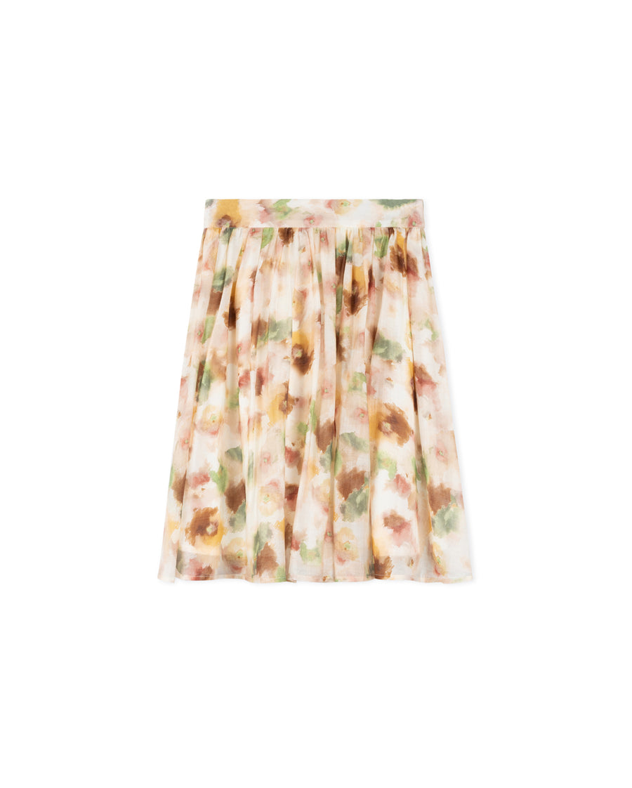 Floral Printed Circle Skirt