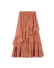 Wrap Tiered Midi Skirt