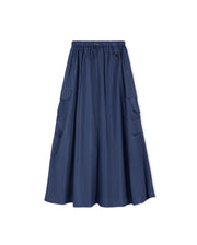 Toggle Waisted A-line Pocket Skirt