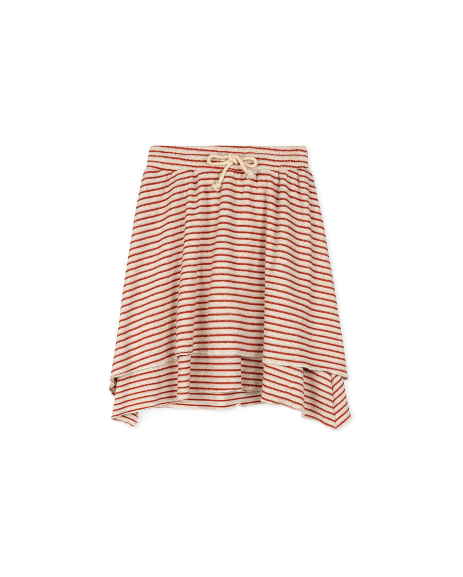 Terry Striped Double Layered Skirt