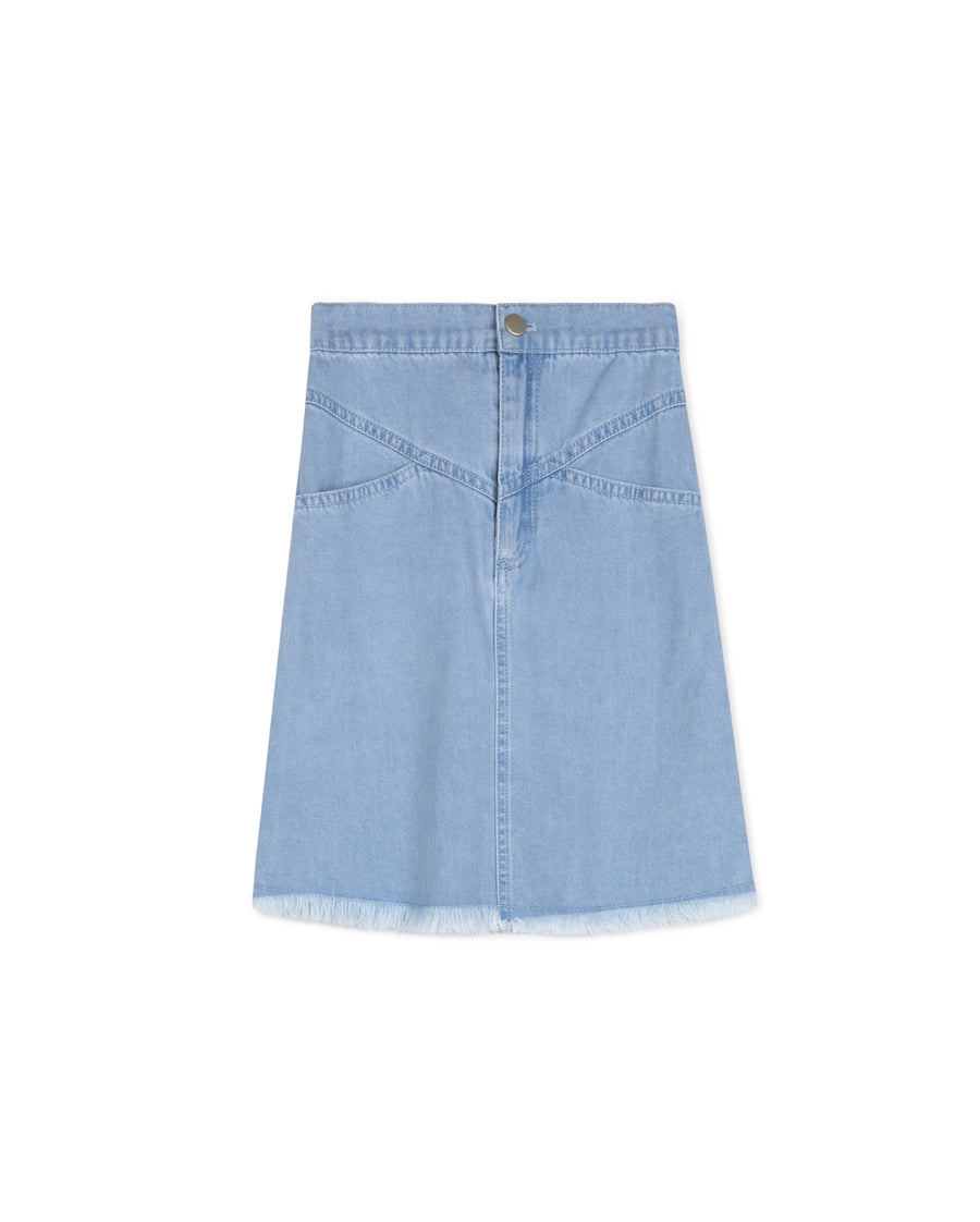 Frater - Denim Fly Front Short Skirt
