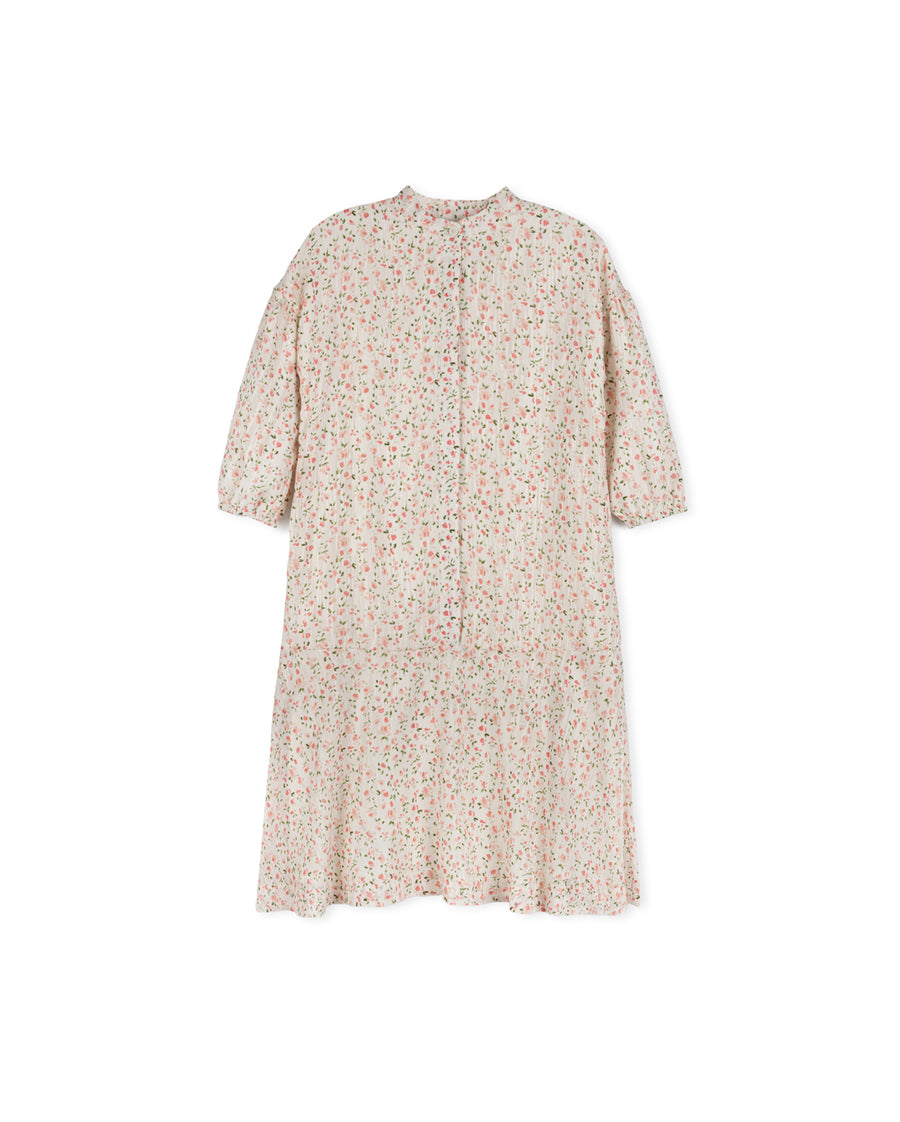 Textured Sheared Printed Dress