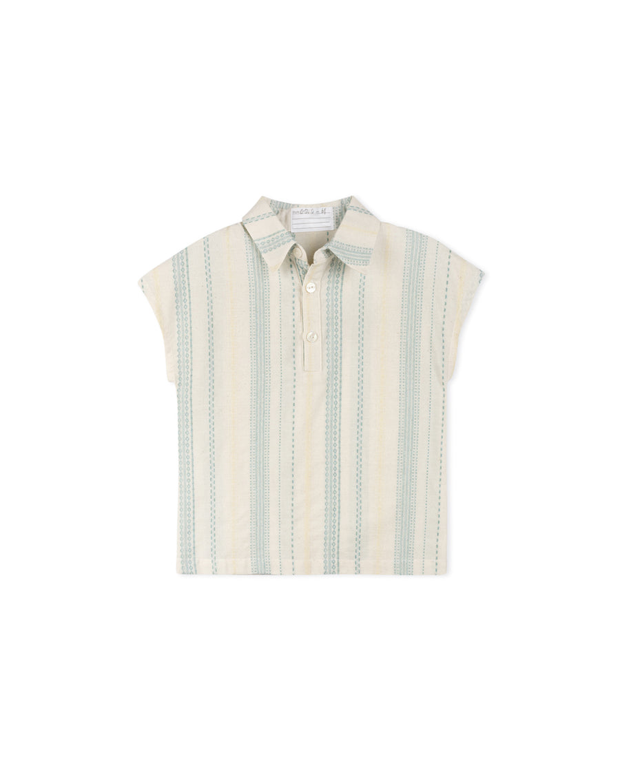 Embroidered Striped Shirt