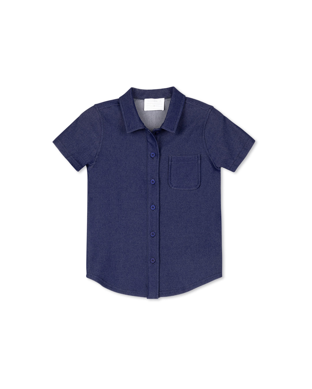 Rounded Bottom Button Down Polo