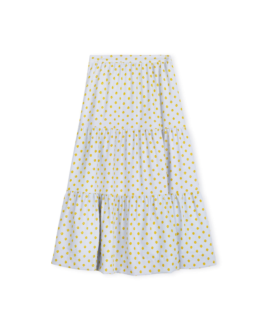 Dotted Printed Midi Skirt