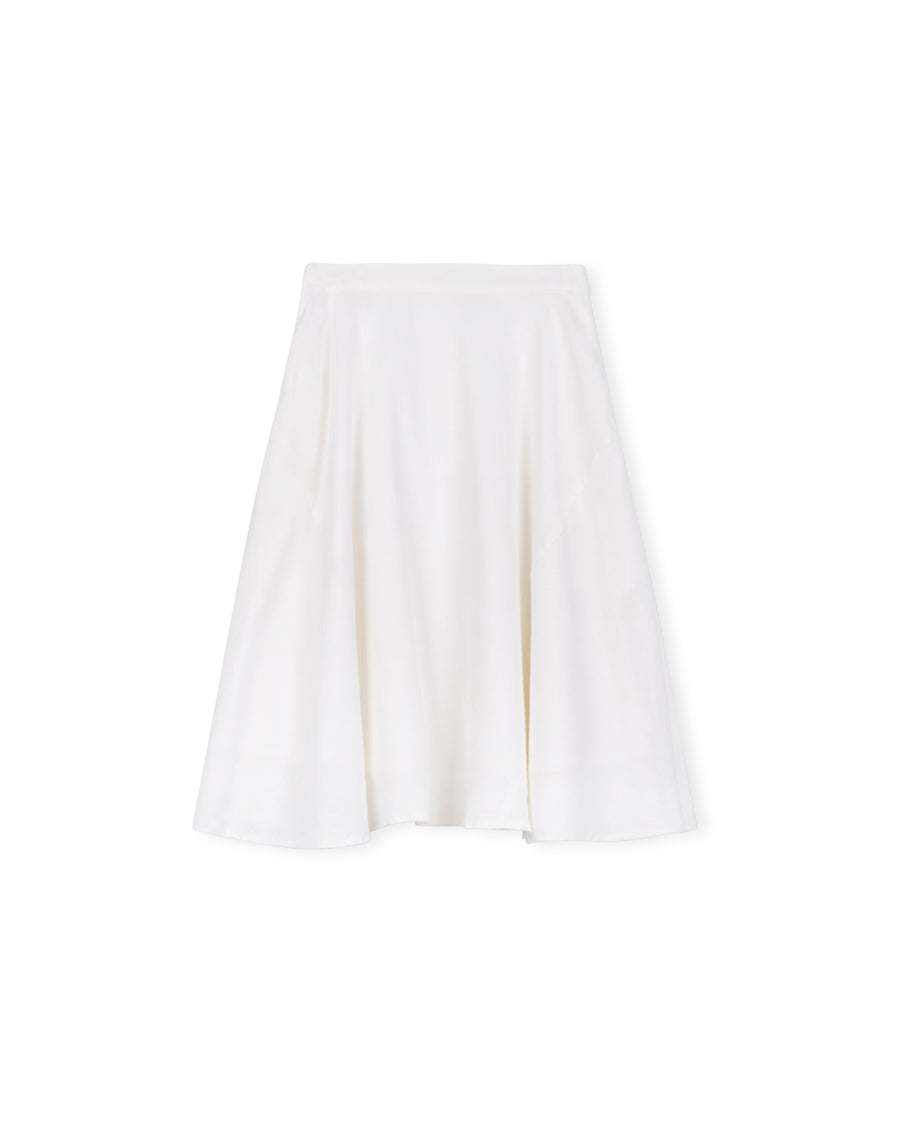 Linen Flare Seam Skirt