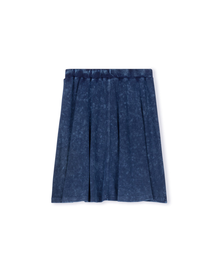 Mineral Wash A-line Ribbed Skirt