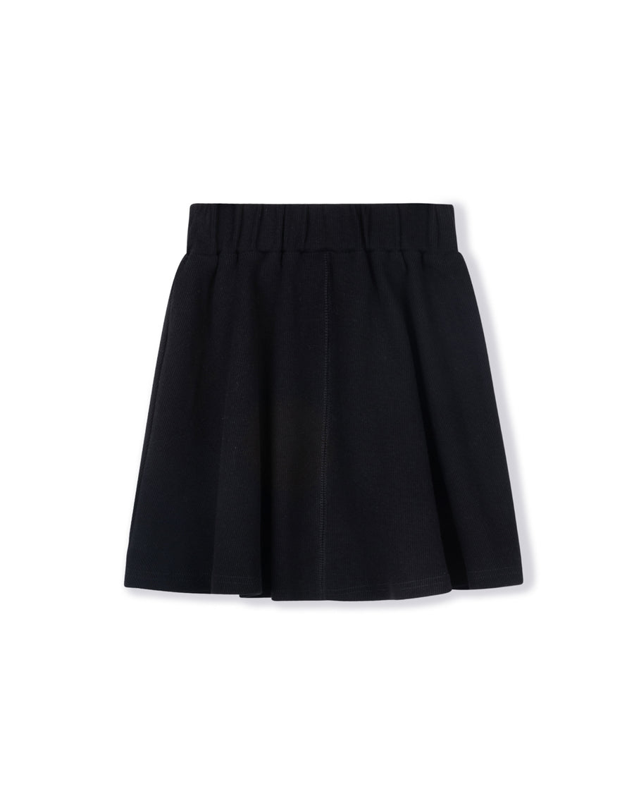 Basic Ribbed A-line Skirt