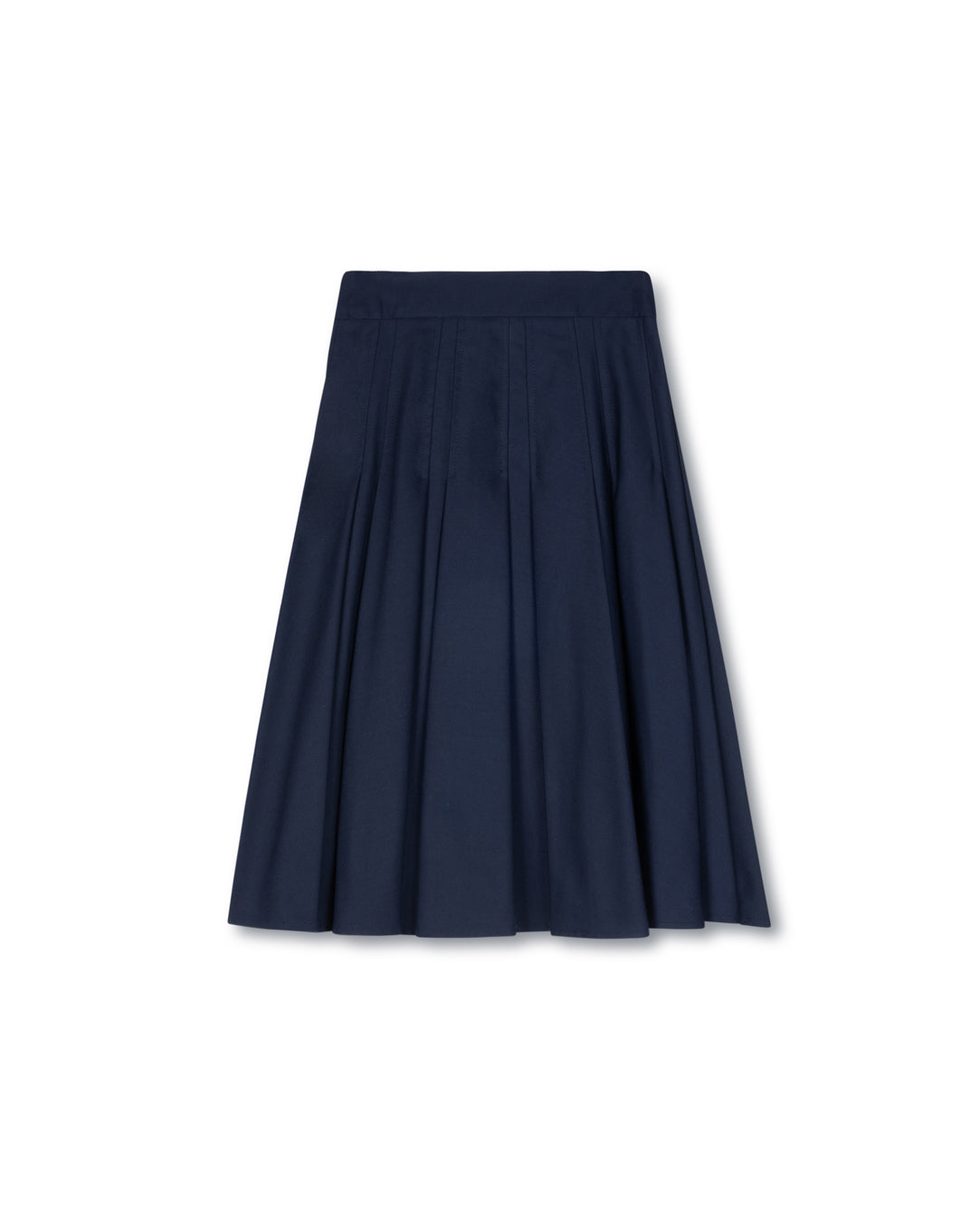 Thin Wool Stitched Pleated Skirt