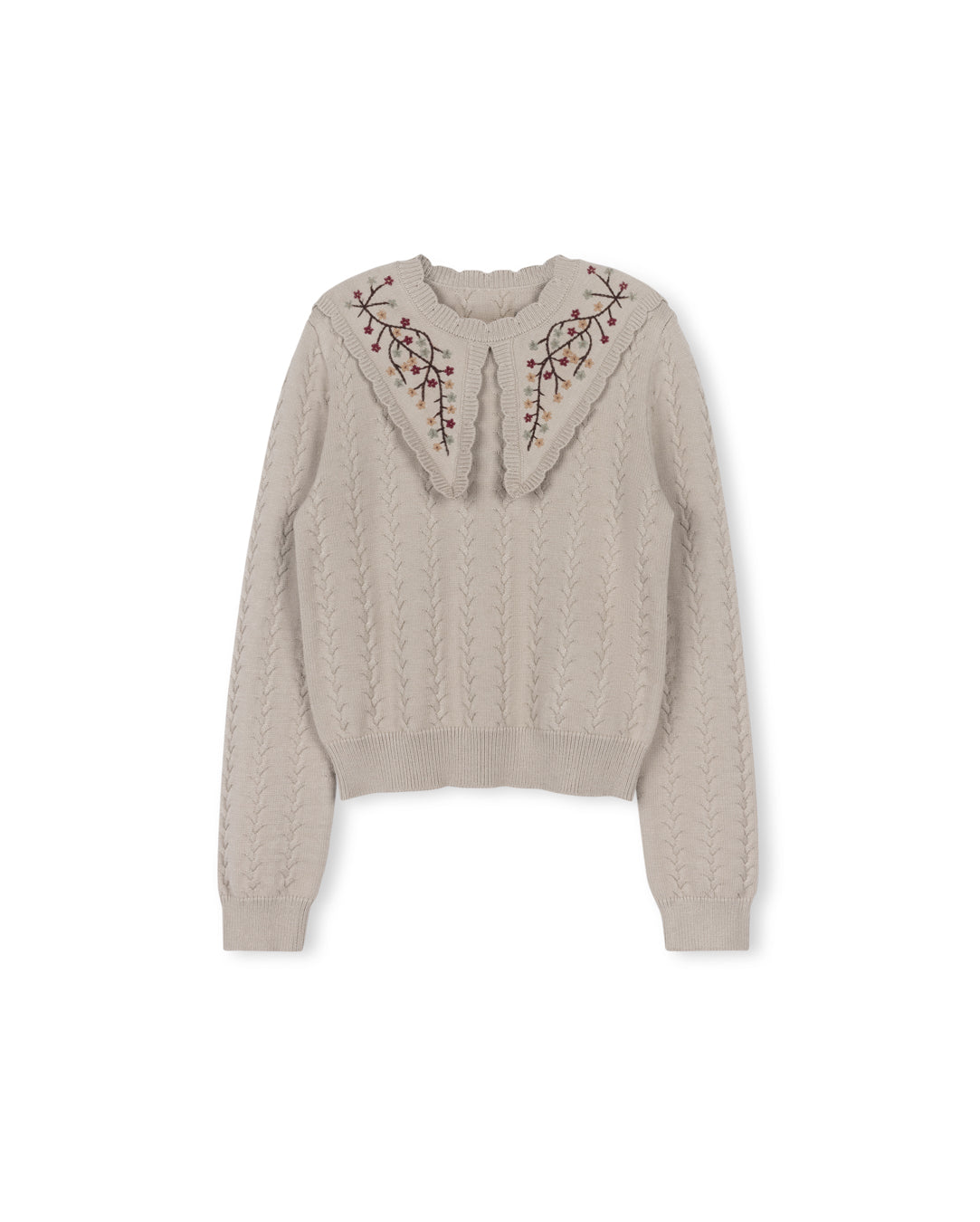 Mast - Cable Knit Collared Sweater