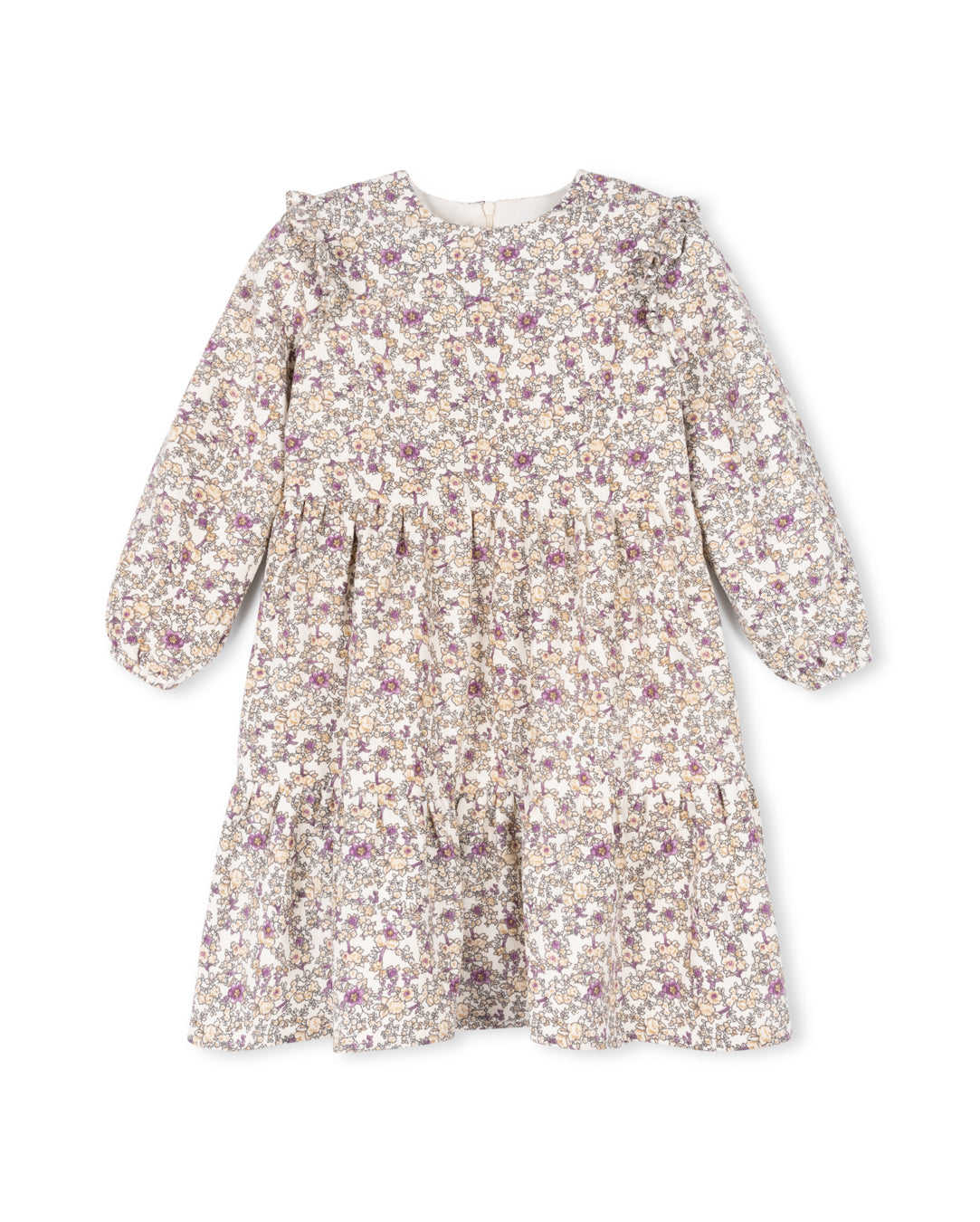 Dear - Corduroy Floral Printed Dress