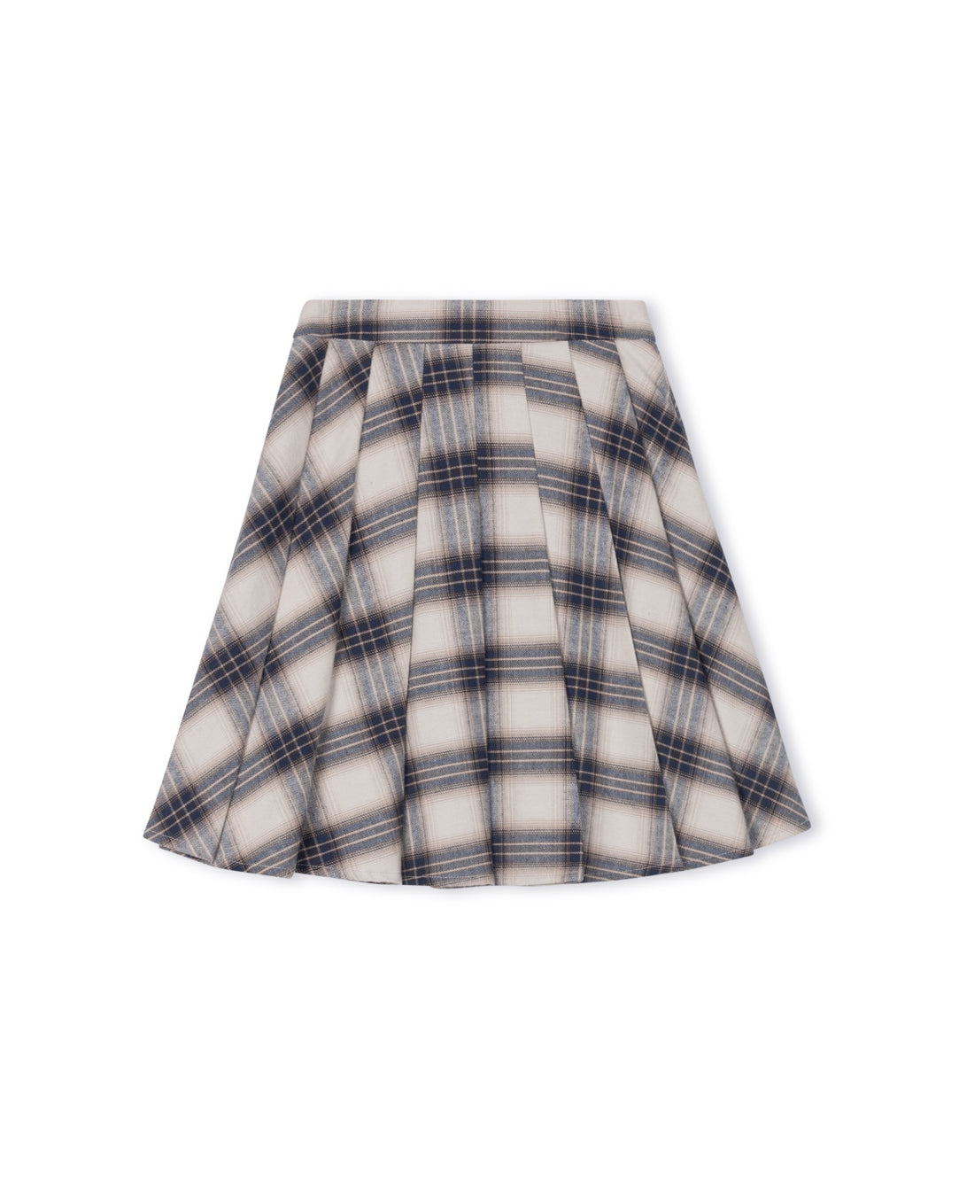 Sub - Plaid Wide Pleated Skirt