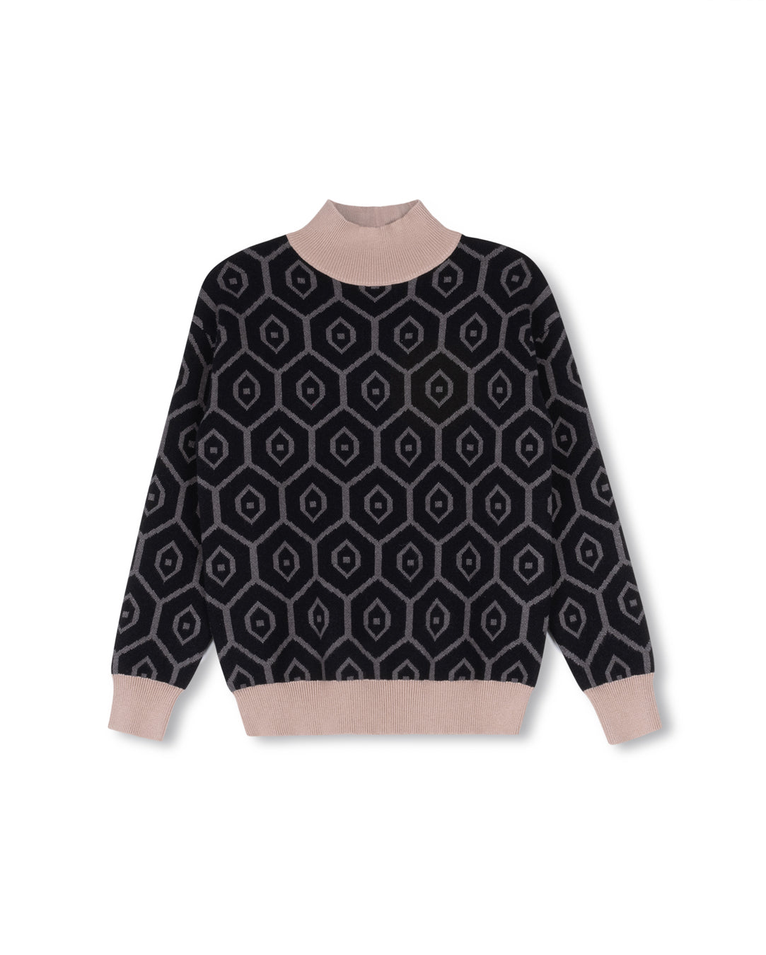 Geometric Printed Knit Sweater