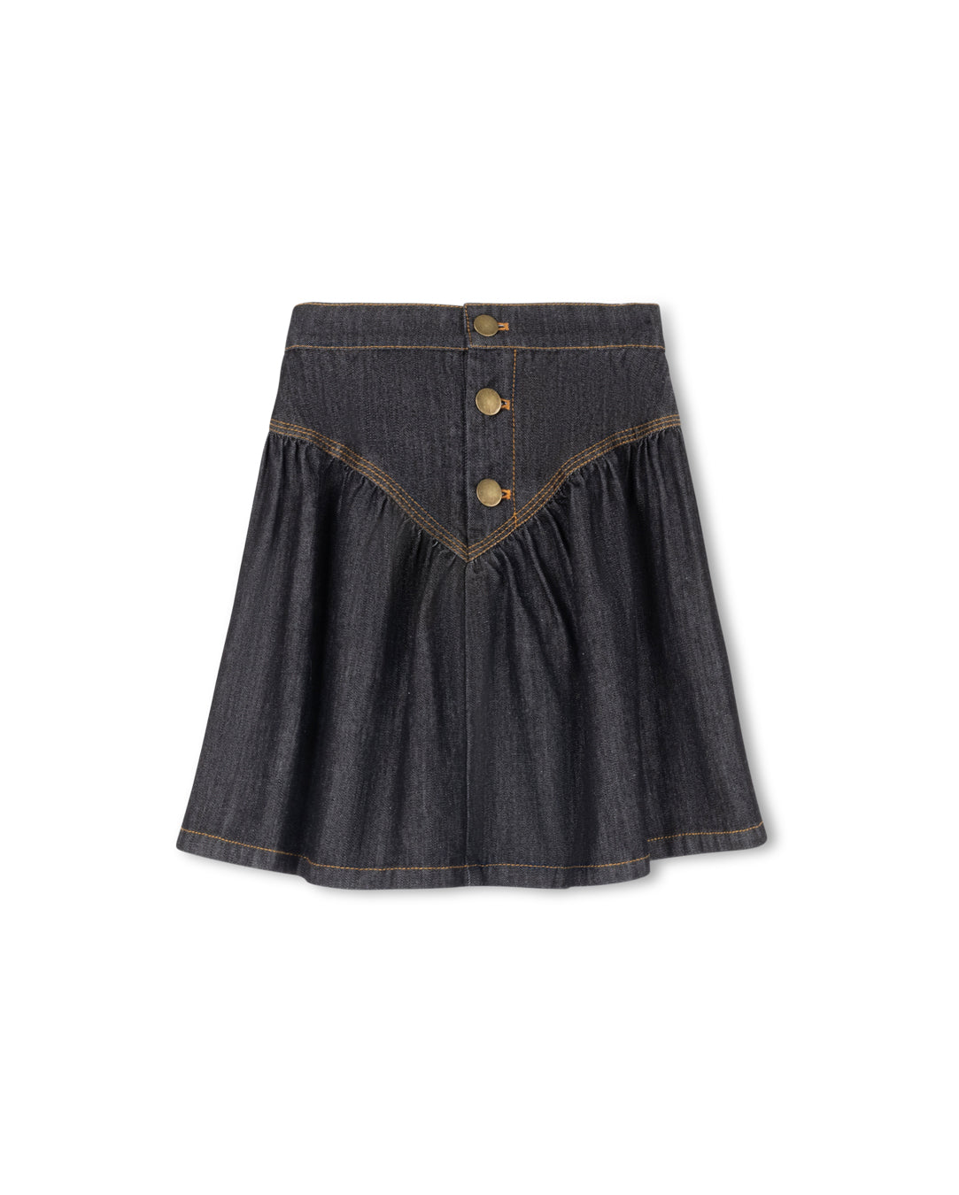 Denim V Detailed Skirt